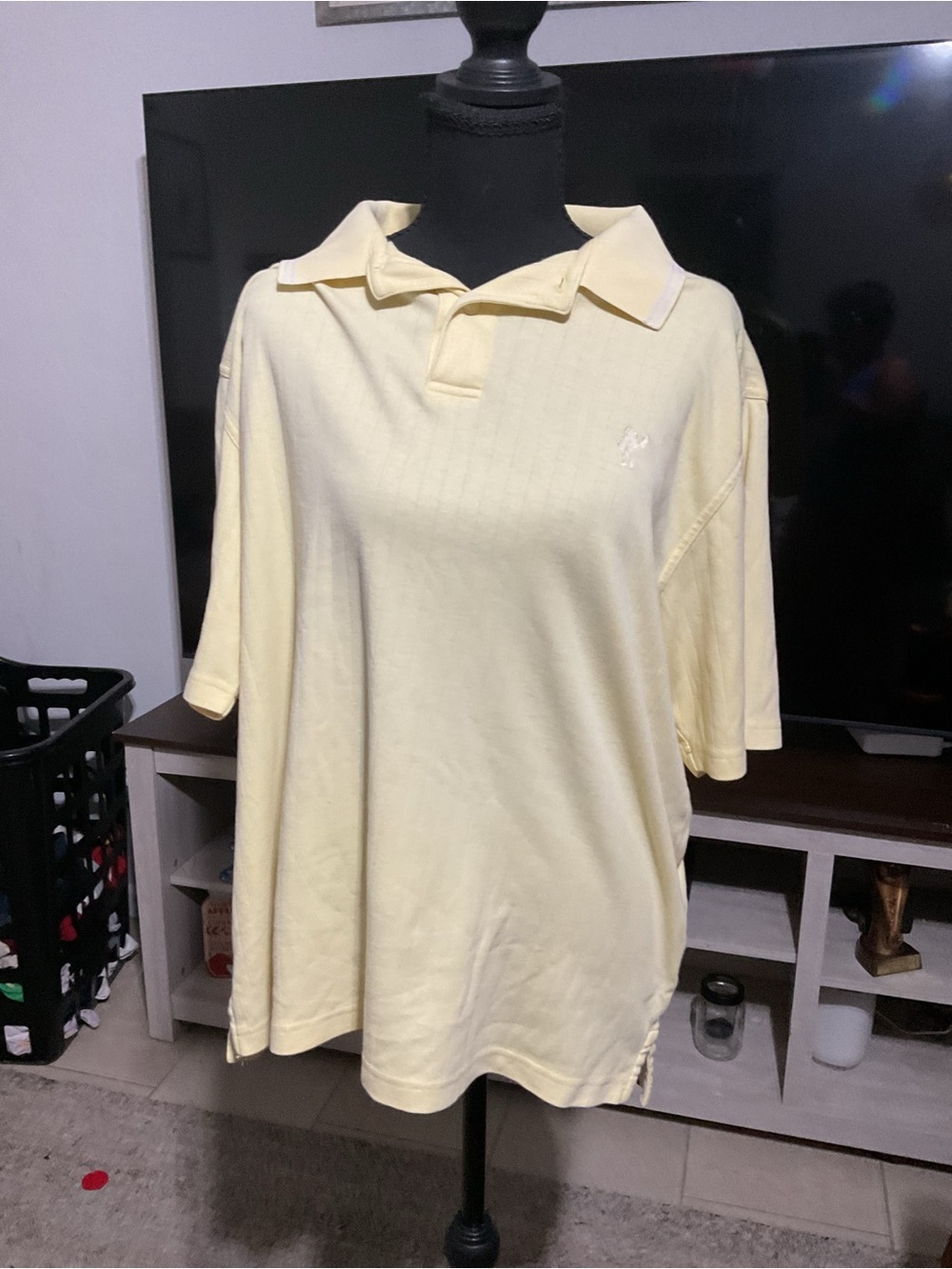 & Other Stories Pale Yellow Polo Top